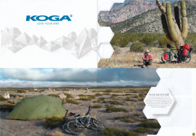 Argentina photos from Paul Jeurissen appear in the 2016 Koga bicycle catalogue.