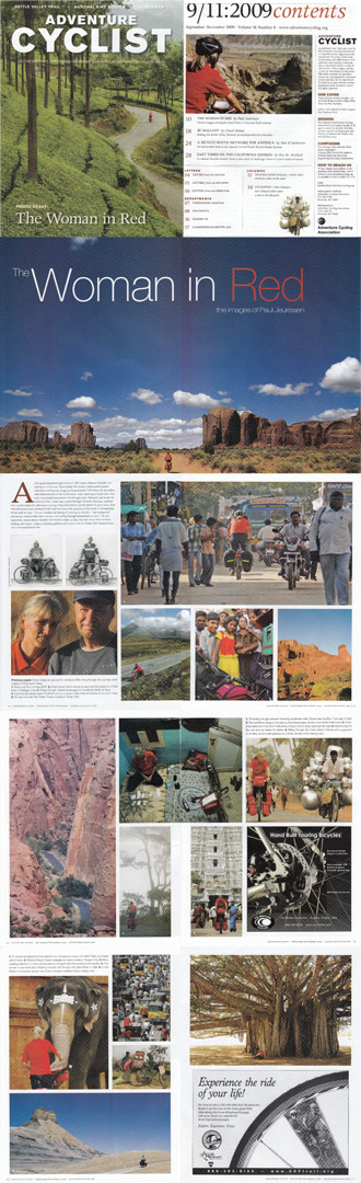 Adventure Cycling did a feature using Paul's bicycle touring pictures.