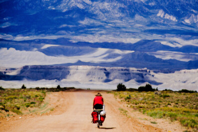 Bicycle touring in the American Southwest.