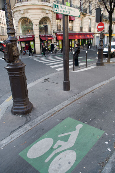 A Paris bicycle path