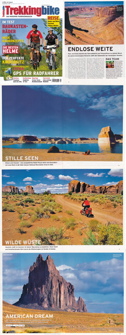 Trekking bike magazine did a photo story on America using Paul's photos.