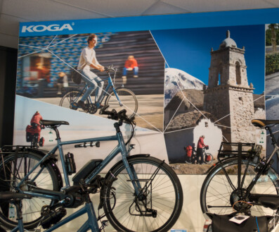 Koga bicycles photo collage for a bike shop