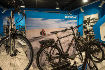 Koga bikes shop display for a dealer.