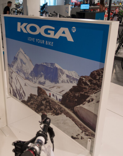 Koga in store display for touring bicycles