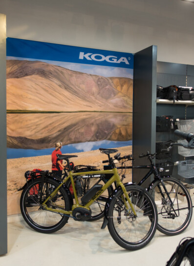 In-store display for Koga bicycles